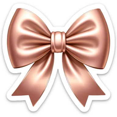 Rose gold bow sticker