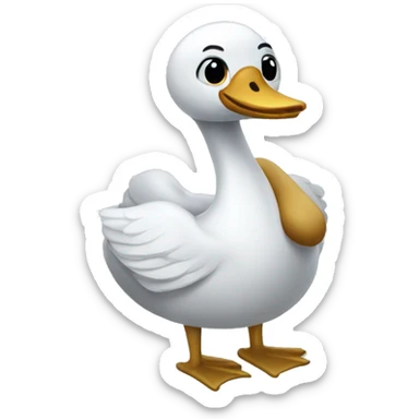 A swan (bird) dressed as a clinician sticker