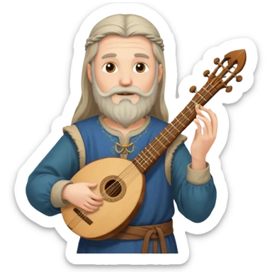 medieval bard sticker