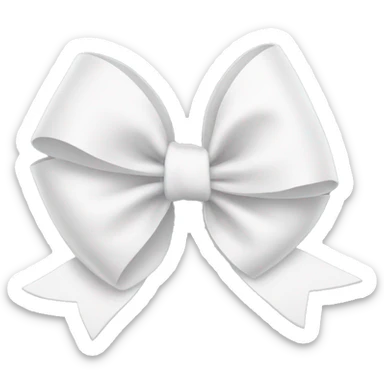White bow sticker