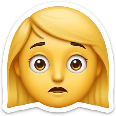 “Emoji with one eyebrow raised and upper lip slightly curled, showing a skeptical or intense expression.” sticker