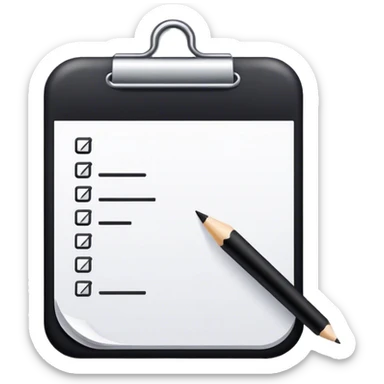 Black To do list sticker