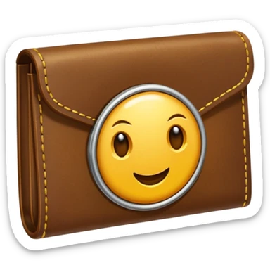 Billetera con un simbolo de honestidad en el medio sticker