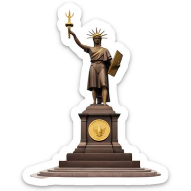 The Statue of Independence on Main Square in Ukraine sticker