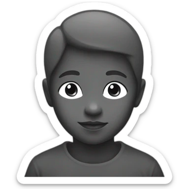 silhouette of a child, front view, without colour sticker