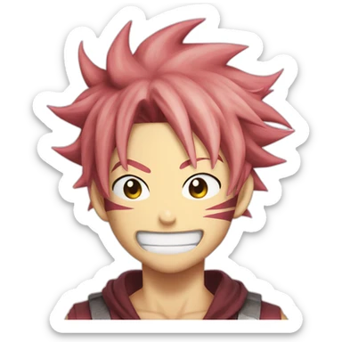 Natsu dragneel face sticker