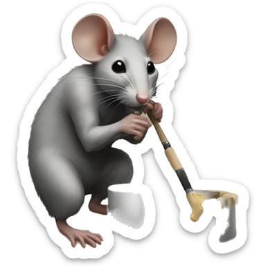 yugy rat painter mural painting a paintings sticker