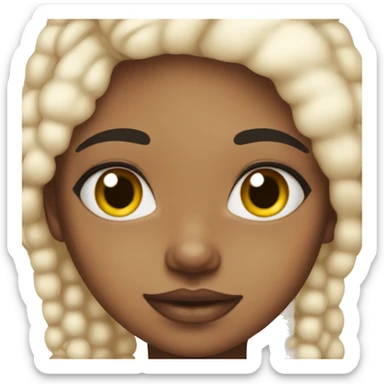 girl with vitiligo sticker