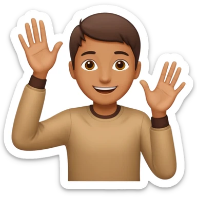 😝 with hands gliding through  sticker