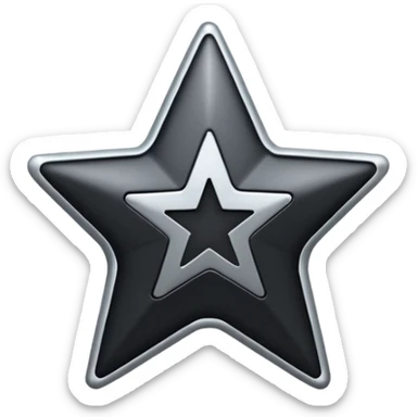 Black star service sticker