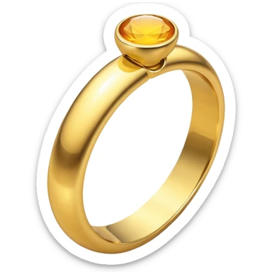 Anneau doré simple sticker