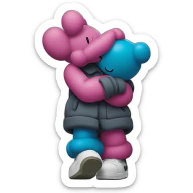 kaws the promise sticker