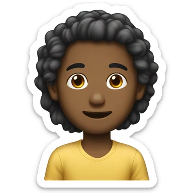 Recién nacido chico de pelo negro sticker