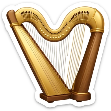 Harp instrument sticker