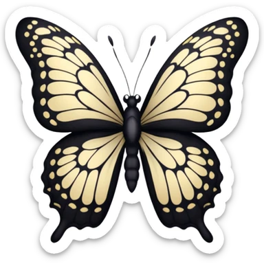 Borboleta preta sticker
