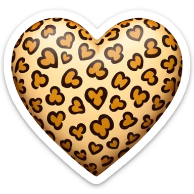 cuore leopardato  sticker
