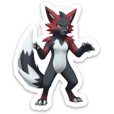 Litten-Zoroark-Zangoose-Mightyena-Zorua full body sticker