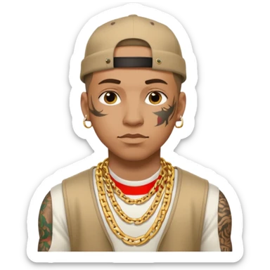 White rapper with swag sticker