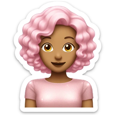 light pink sparkles sticker