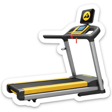 yellow treadmill sticker