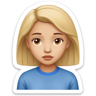 Girl, Questioning face sticker