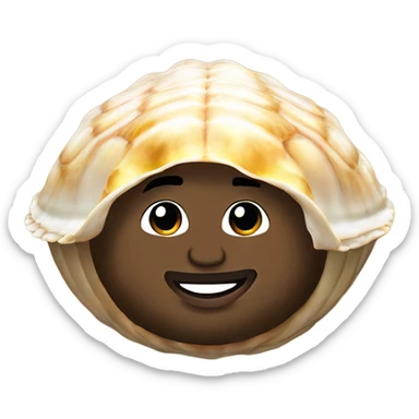 Gucci Mane coming out of a shell-less clam sticker