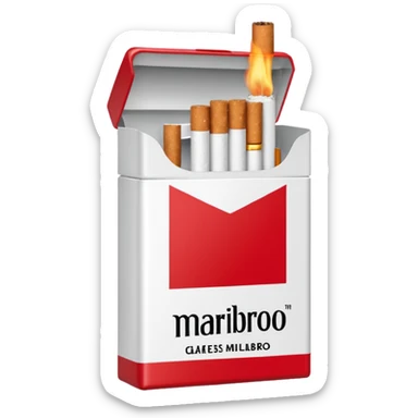 cigarette marlboro with the name Marlboro on the package
 sticker