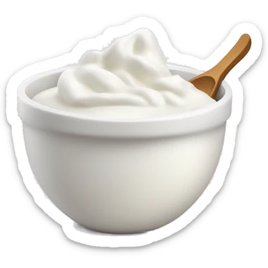 Bowl of yogurt sticker