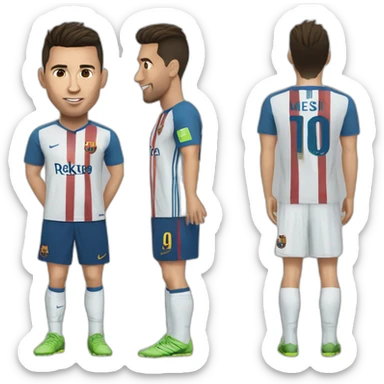 Ronaldo avec le t-shirt de messi sticker