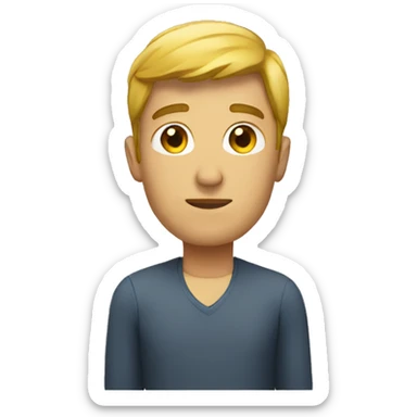 man standing front profile sticker