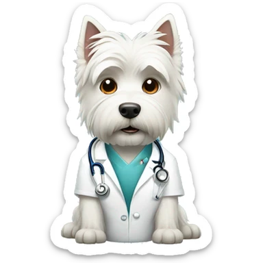 west highland terrier doctor sticker