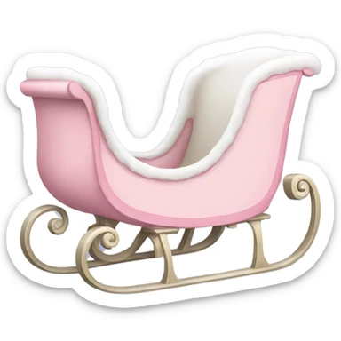 light pink sleigh sticker