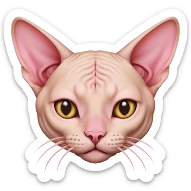 Sphynx cat naughty nosepicking sticker