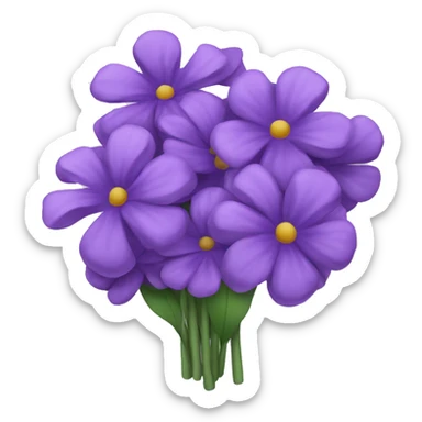 Purple flower bouquet sticker