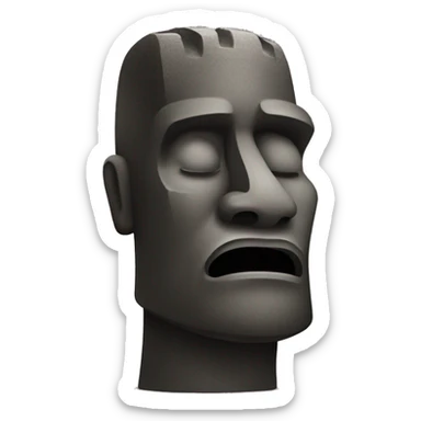 Moai who vomits sticker