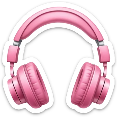 Unos audífonos rosa sticker
