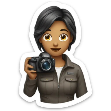Female photographer sticker