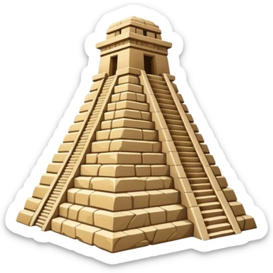 Chichen Itzá pyramid with steps and temple sticker