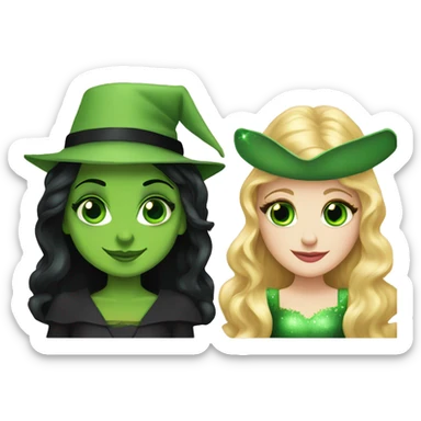 Elphaba and glinda  sticker