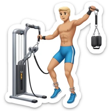 standing cable-machine-leg-raise with ankle-cuffs sticker