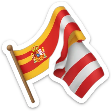 bandera parte izquierda españa parte derecha marruecos  sticker