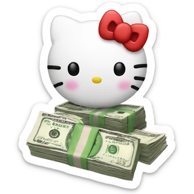 Hello kitty money sticker