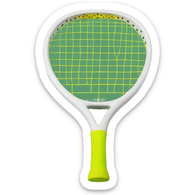 teardrop squash racquet in green with yellow handle sticker