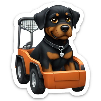 rottweiler on golfcart sticker