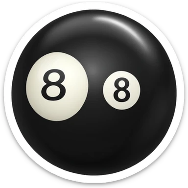 create emoji with the themes of heyball - chinese eight ball sticker