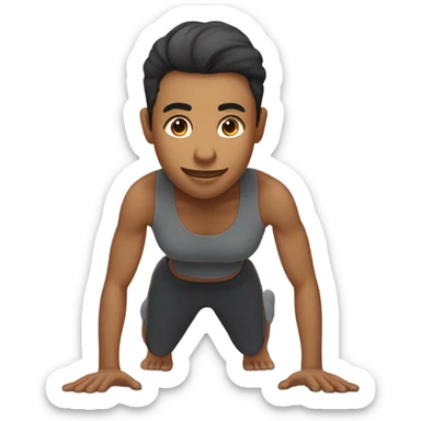 Me doing a push up  sticker