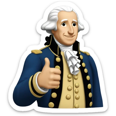 George Washington thumbs up sticker