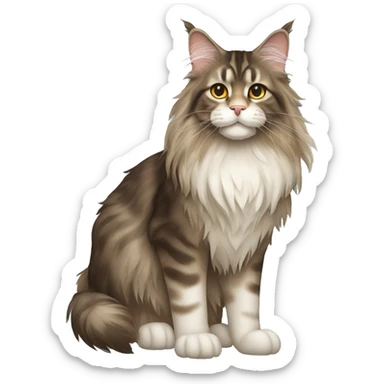 Maine Coon Cat Full Body sticker