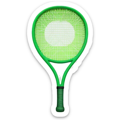 Green tennis racquet sticker