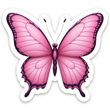 Pink butterfly sticker